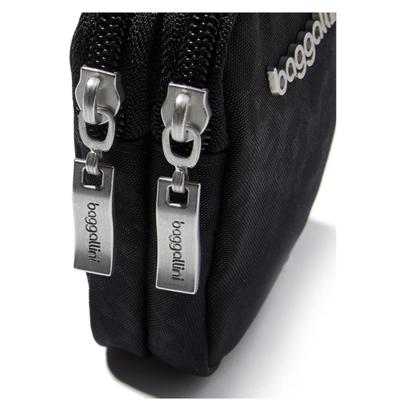 Baggallini On the Go Black Cheetah Emboss RFID Mini Pouch - Picture 14 of 16